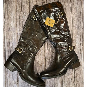 Born Women's Knee High Riding Boots Size 6 Gibb Tan NWT & Box Rich Color (Shelf)
